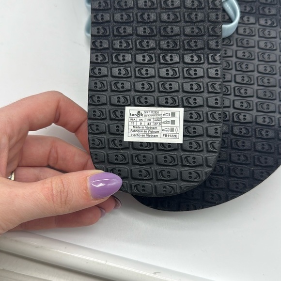 Sanuk Women's Yoga Sandy Flip Flop Sandals Clear Sky Blue Size 11 - Picture 13 of 13